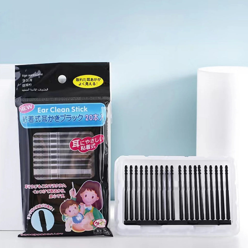 Soft Sticky Ear Wax Removal Sticks 20pcs | Spiral Ear Cleaner