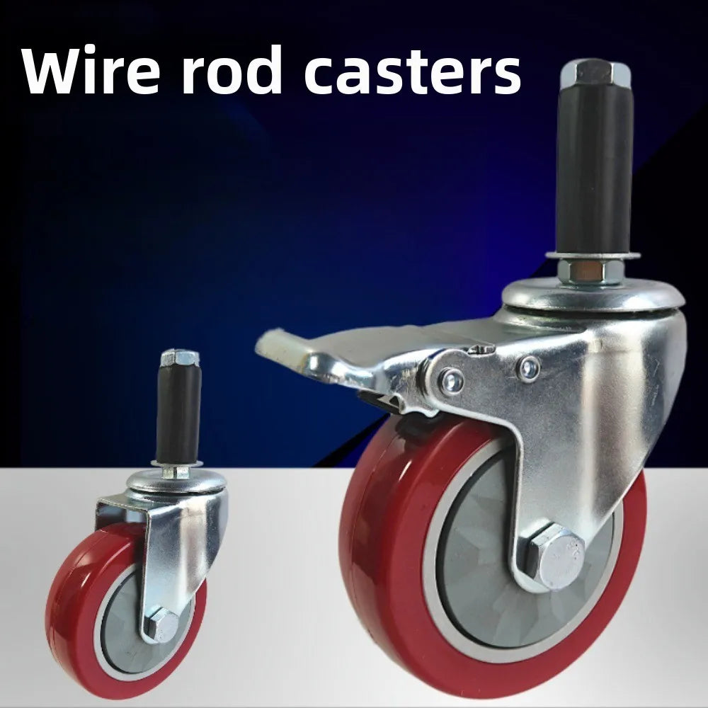 3/4/5" Polyurethane Swivel Caster Wheels with Lock & Ball Bearing