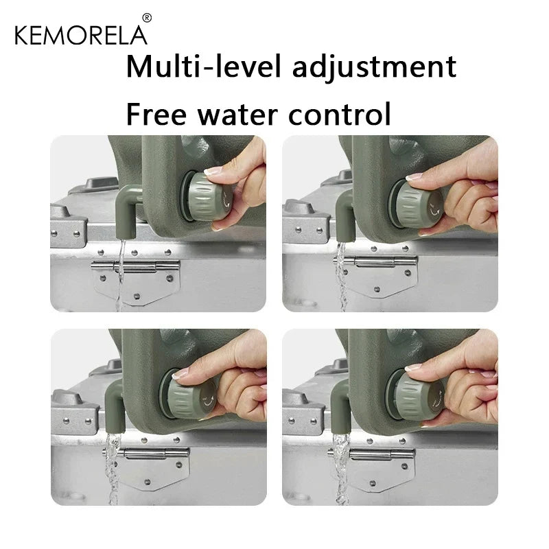 KEMORELA 12L Food-Grade PE Camping Water Storage Bucket