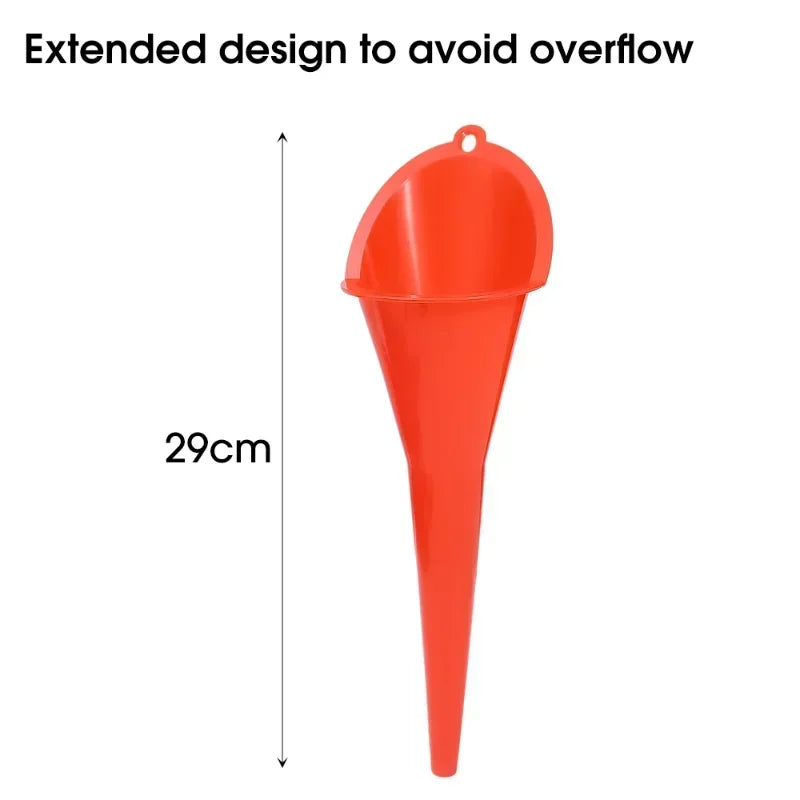 Long Stem Oil Funnel 3-Pack – Anti-Splash Car & Motorcycle