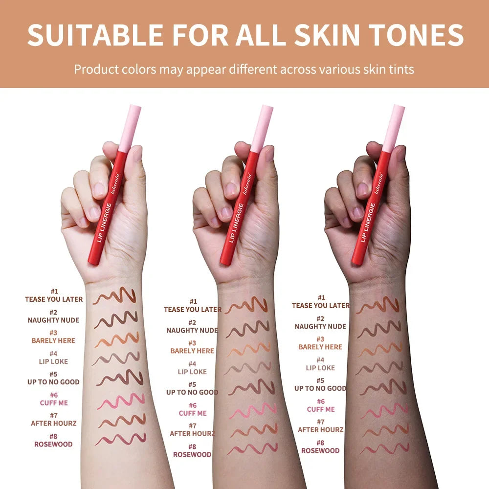 Lakerain Lip Lingerie Felt-Tip Lip Liner – 8 Waterproof Shades
