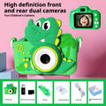 Green Dinosaur Kids Camera | HD Dual Lens 1080P Digital Camera
