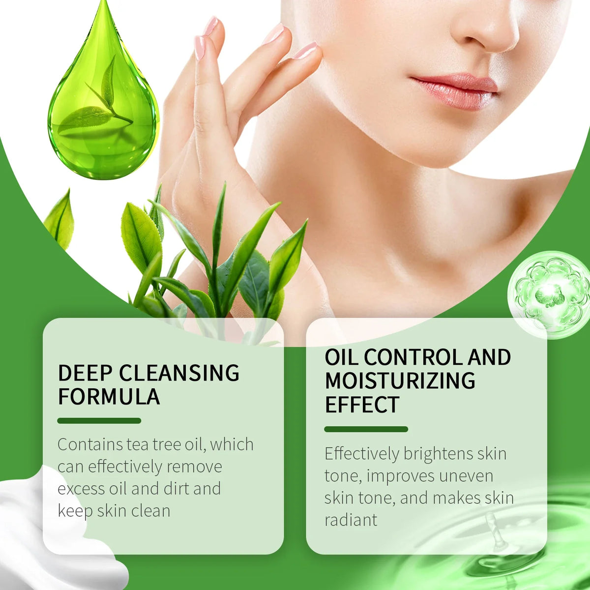 Jaysuing Tea Tree Cleansing Gel – Deep Clean & Exfoliate 100ml