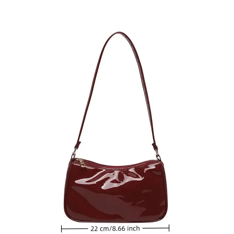 Women's PU Leather Shoulder Bag with Cherry Pendant