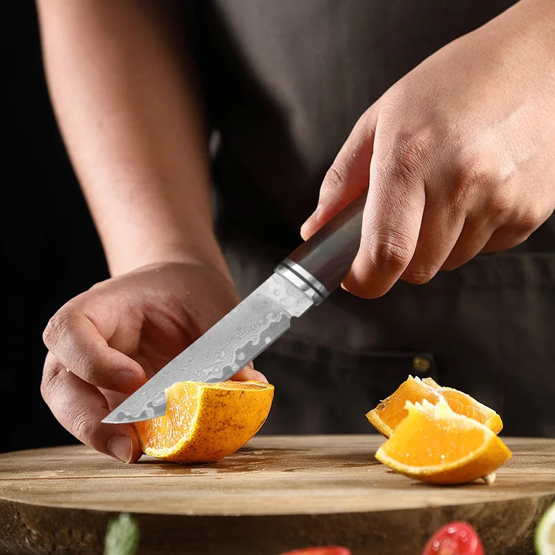 Damascus Steel Boning Knife – Wood Handle Chef Knife