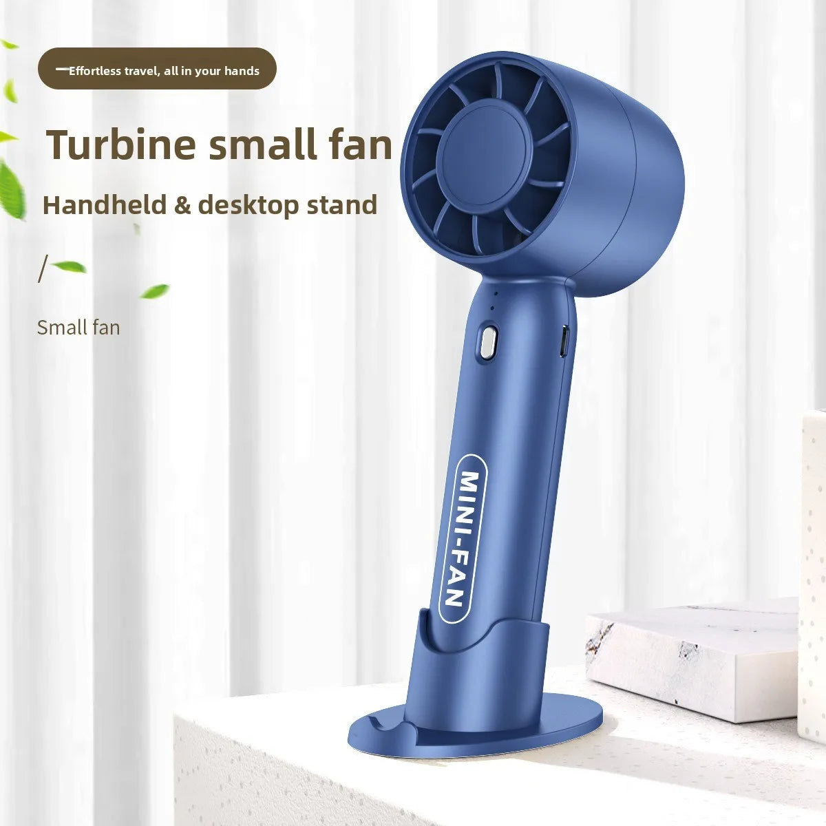 Mini USB Rechargeable Handheld Fan – 3 Speed Portable Desk Fan
