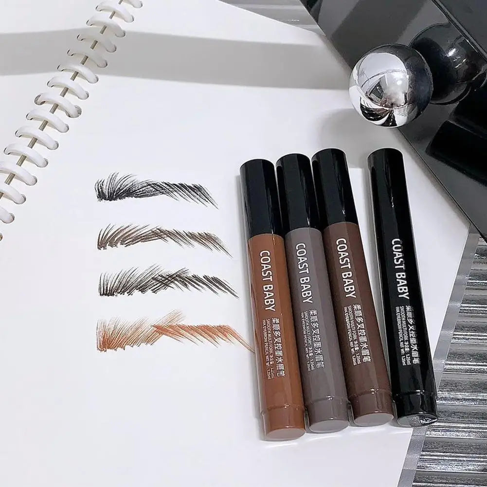 3D Microblading Eyebrow Pen – 4 Fork Tip Waterproof Brow Tattoo
