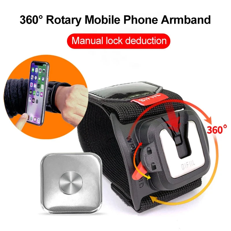 360 Rotatable Cell Phone Armband Run Sport Bag Mobile Sports Holder