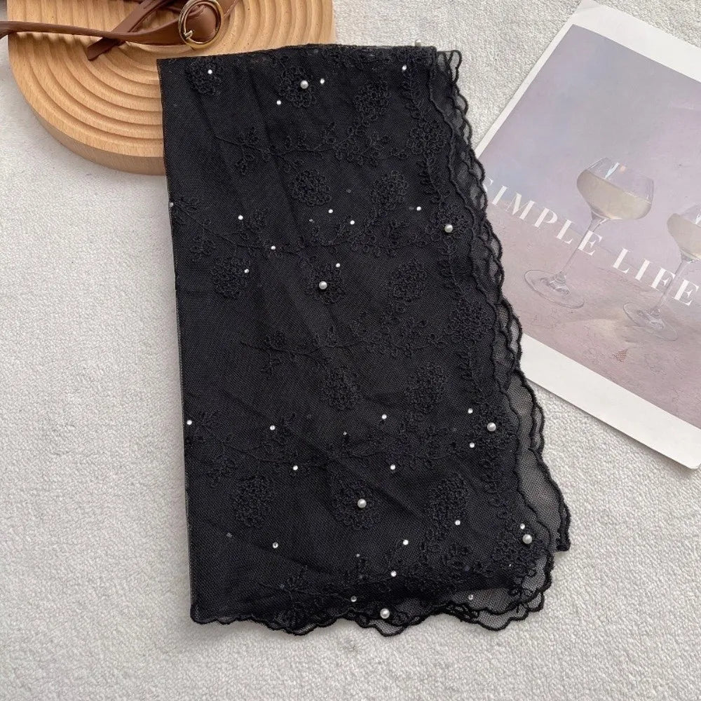 Retro Lace Embroidered Floral Long Scarf & Neckerchief Women