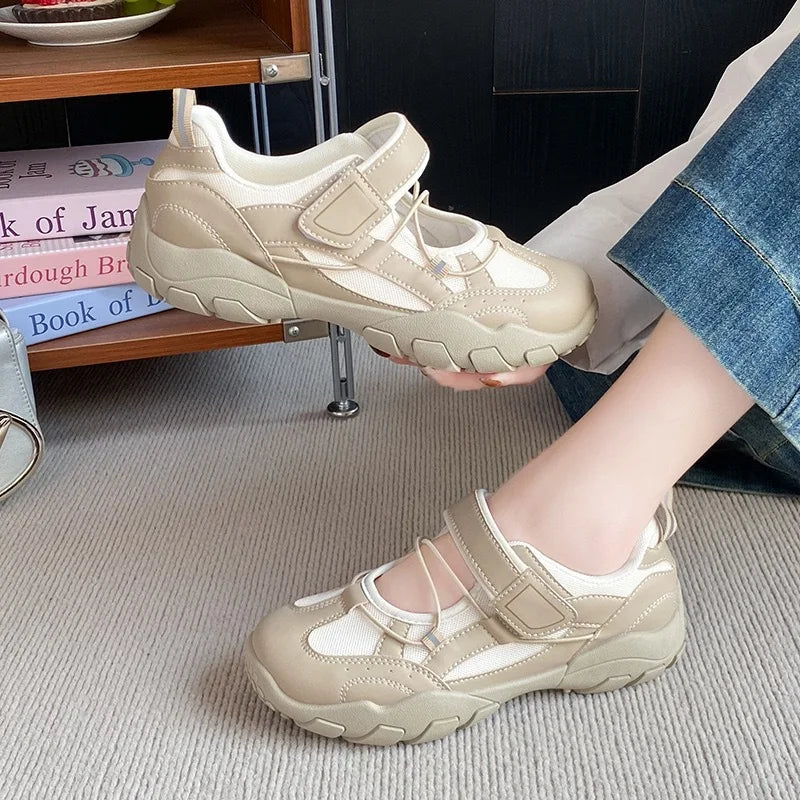 Women's Lace-Up Casual Sneakers – Lightweight Comfort Shoes