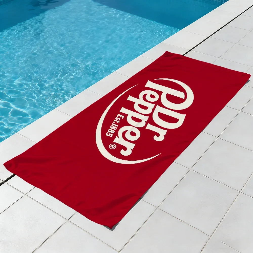 Dr Pepper Quick-Dry Beach Towel | Soft Microfiber Pool Towel