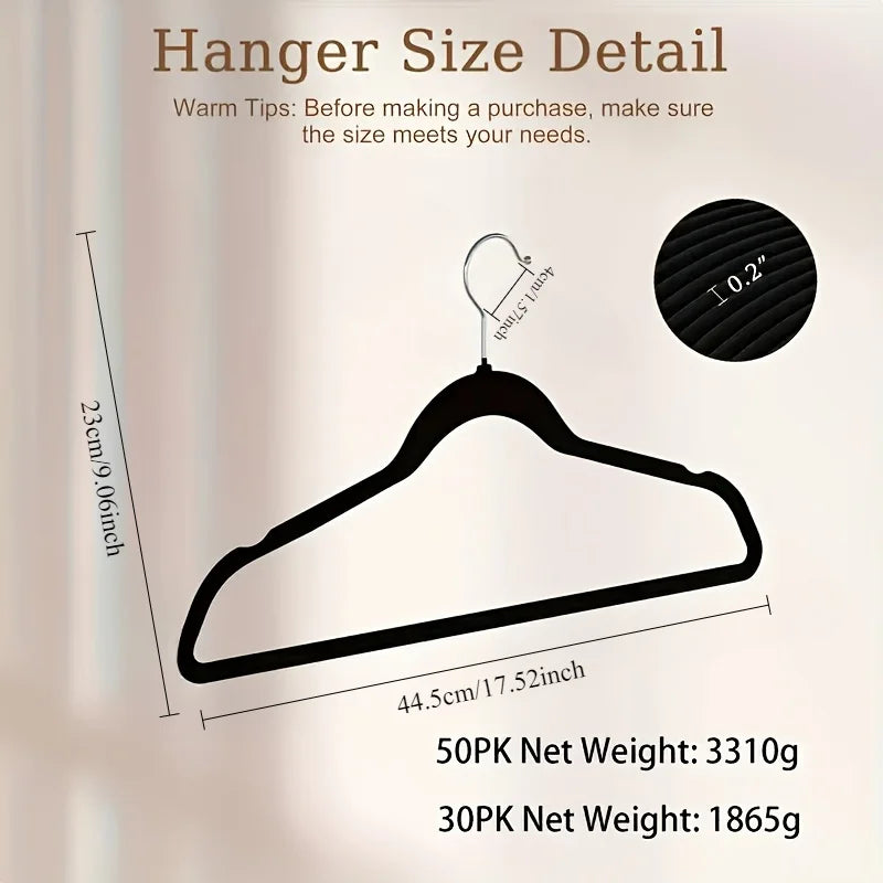 Velvet Magic Hangers Strong Load Capacity Clothing Storage Wand