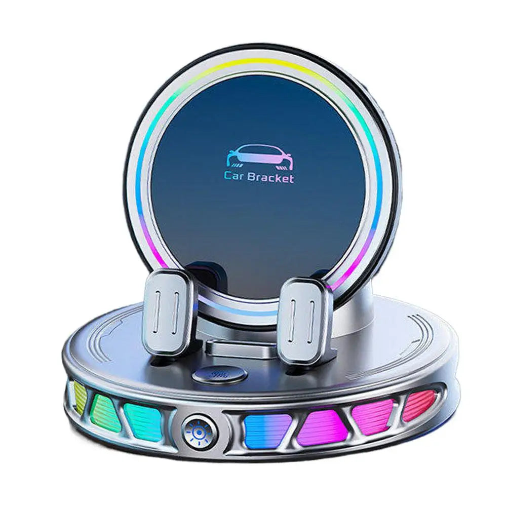 Auto-Clamping Car Phone Mount with Wireless Charger & RGB