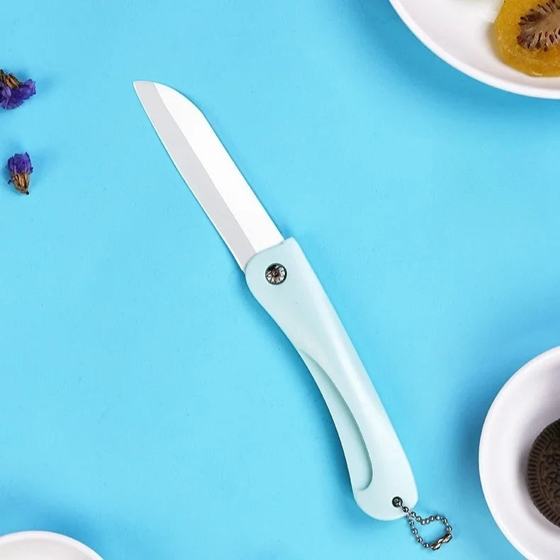 Ceramic Fruit Knife – Folding Paring Knife with Sleeve