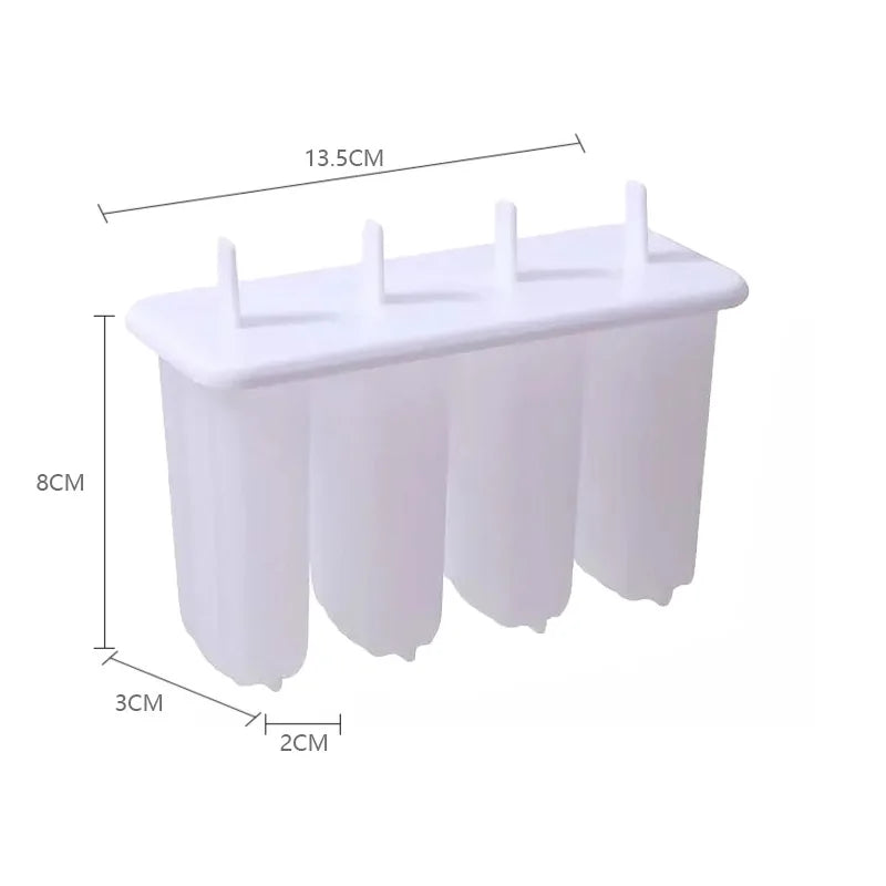 4-Cavity BPA-Free Popsicle Mold with Lid – Easy-Release Ice Cream