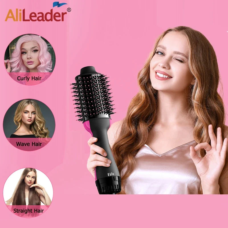 AliLeader Hot Air Brush – 3-in-1 Dryer, Straightener & Curler