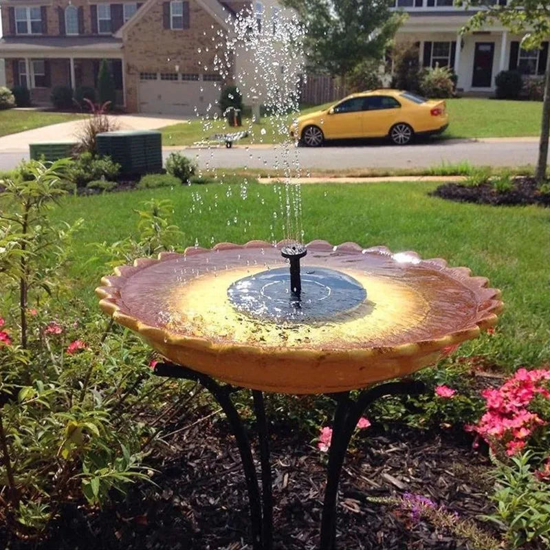 Solar Fountain Outdoor Pool Floating Seven Colorful Lights Garden