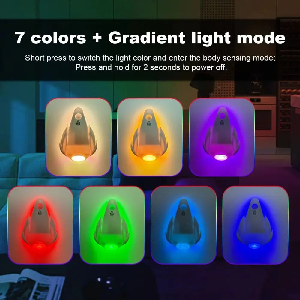 USB Rechargeable 7-Color Motion Sensor Toilet Night Light