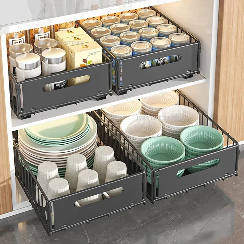 Pull Out Cabinet Organizer | Kitchen Slide-Out Storage Rack