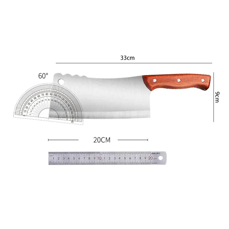 PLYS Stainless Steel Bone Chopping Cleaver | Heavy-Duty Knife