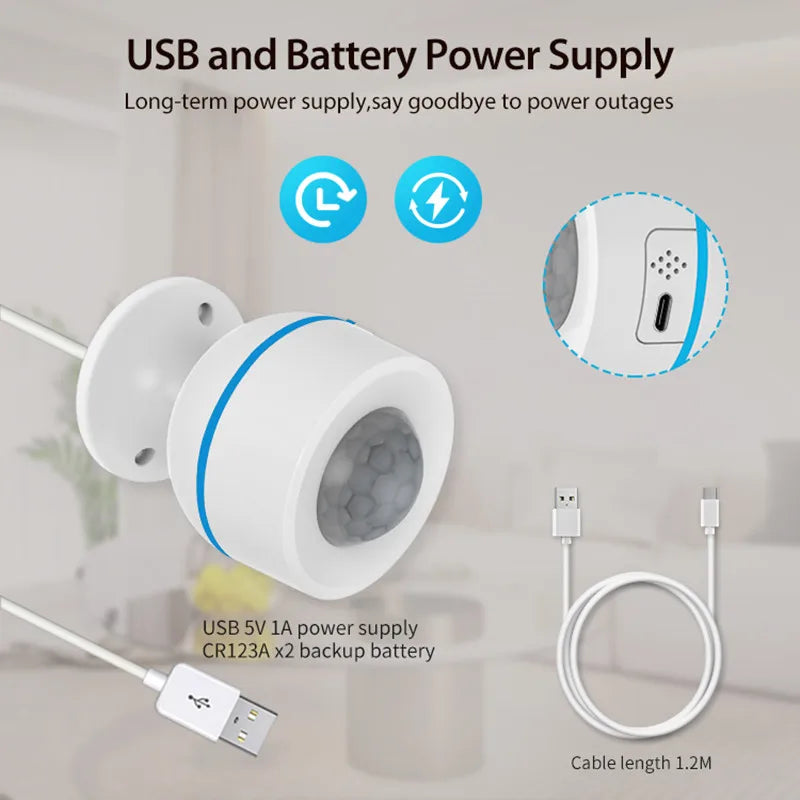 NEO Tuya Matter Thread Smart PIR Motion Sensor Wireless Human Body