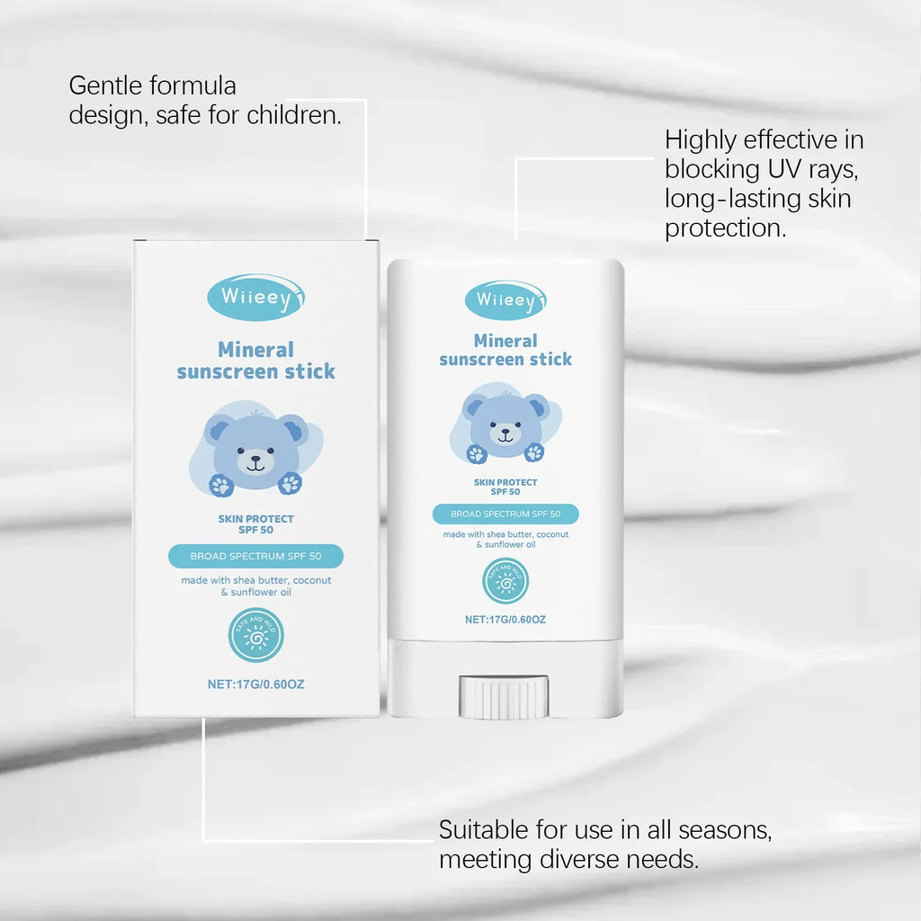 Wiieey Kids SPF 50+ Sunscreen Stick | Gentle UVA/UVB Protection