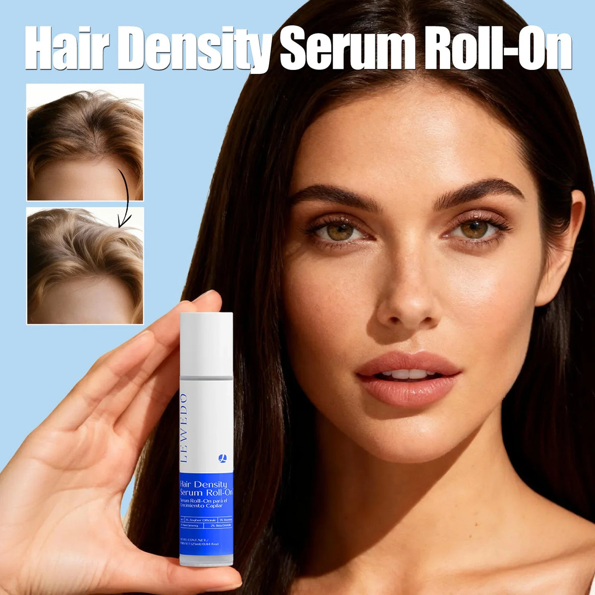 LEWEDO Ginger Rosemary Hair Growth Oil Roller – 25ml