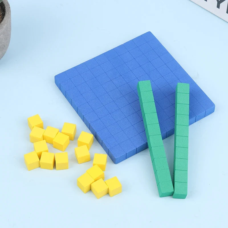 130 Pcs Base Ten Blocks – Math Place Value Manipulatives Set