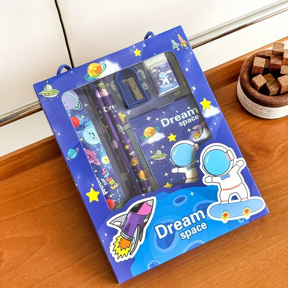 Capybara & Astronaut Stationery Set – 6-Piece Gift Bundle