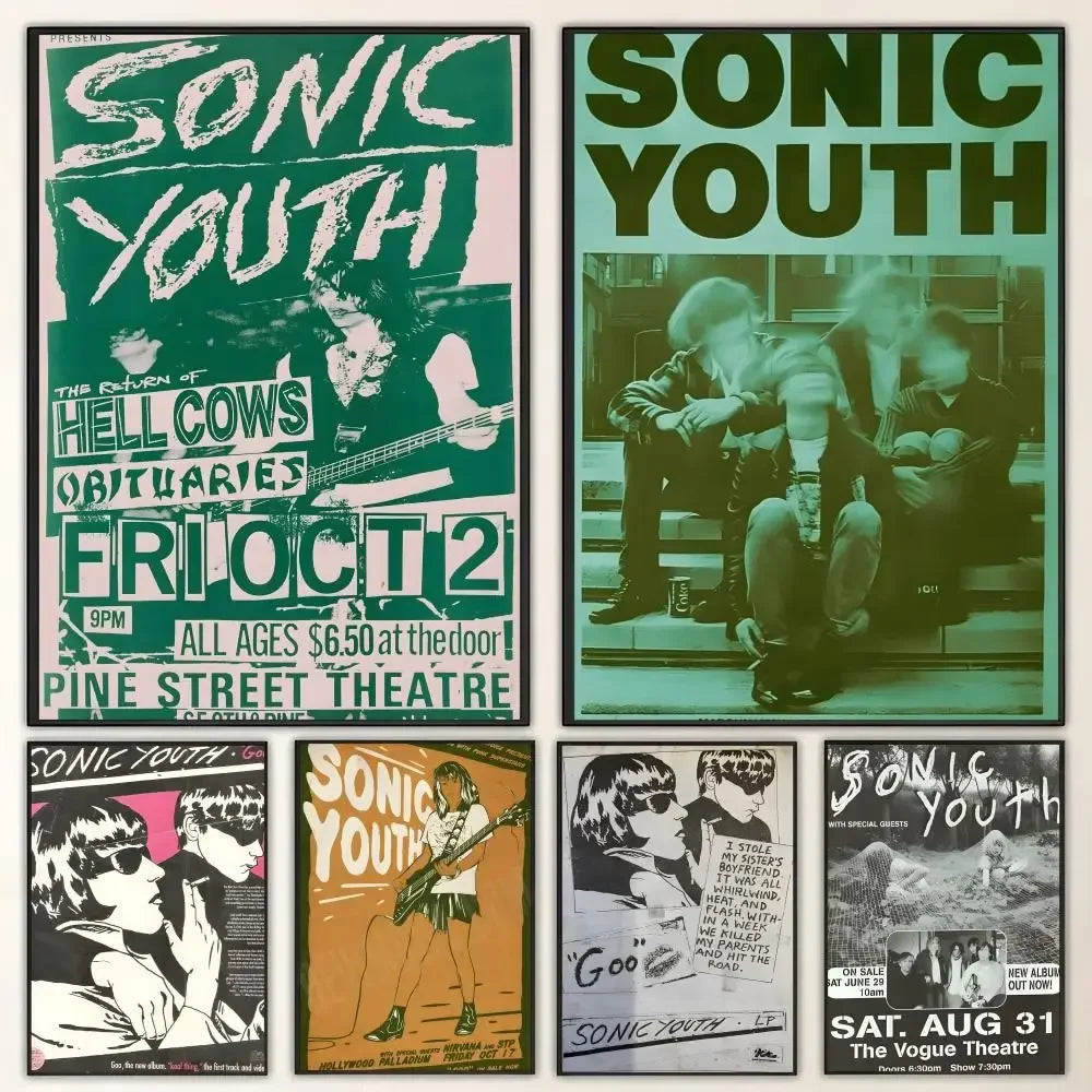 Sonic Youth Band HD Poster – Waterproof Sticky Wall Art Decor