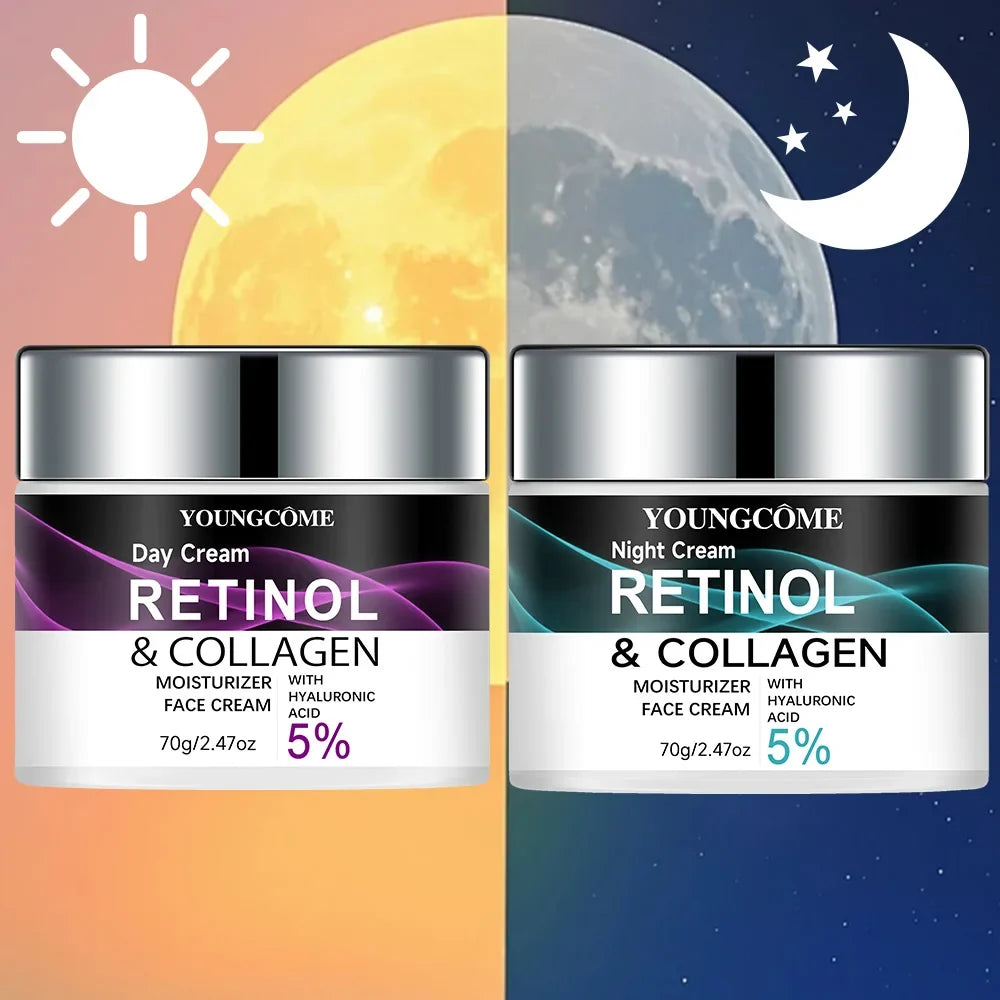 Retinol Collagen Day Night Moisturizer Hyaluronic Acid Hydrating Face