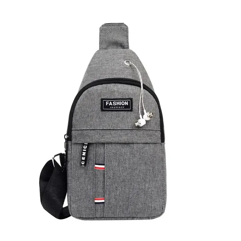 Men's Waterproof Nylon Crossbody Shoulder Bag – Large Capacity