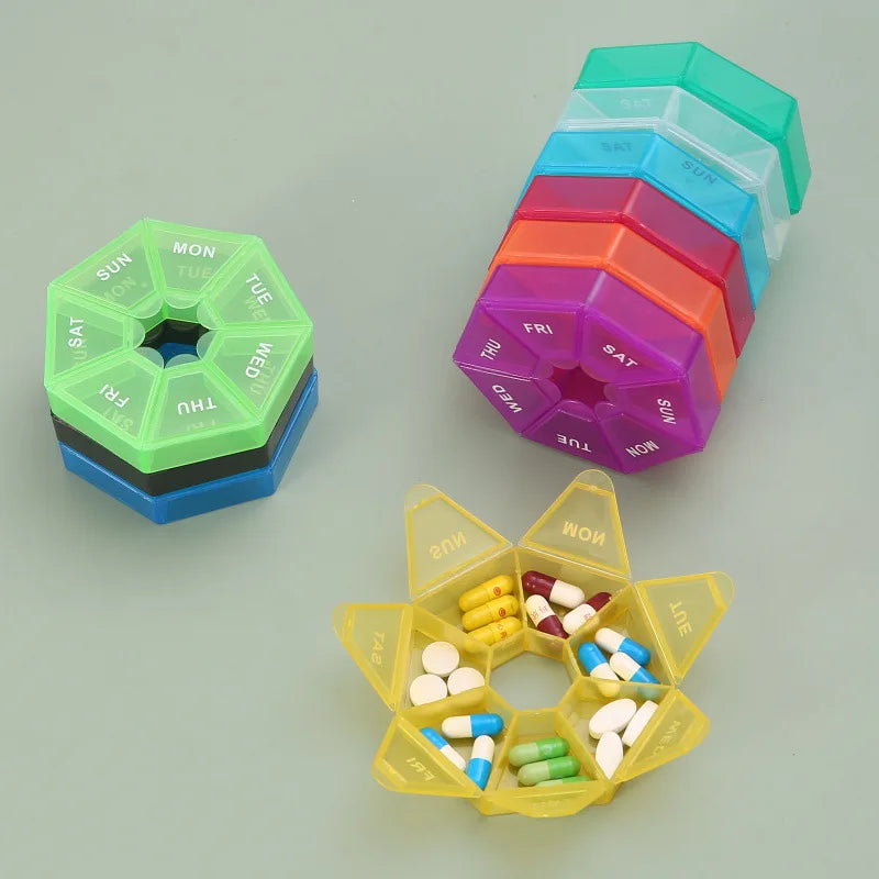 7-Day Pill Organizer Case | Portable Weekly Tablet Dispenser