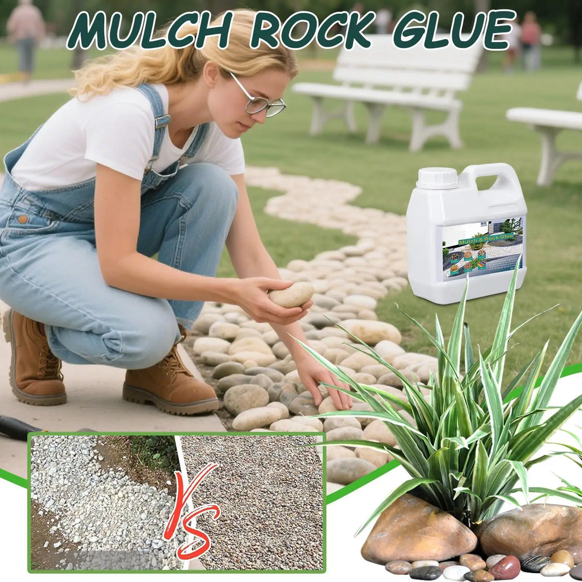 Rock Glue 64 oz – Strong Landscape Stone & Gravel Adhesive