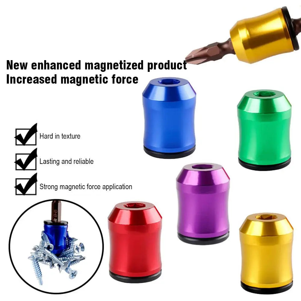 3-in-1 Magnetic Screwdriver Bit Ring – 6.35mm Hex Aluminum