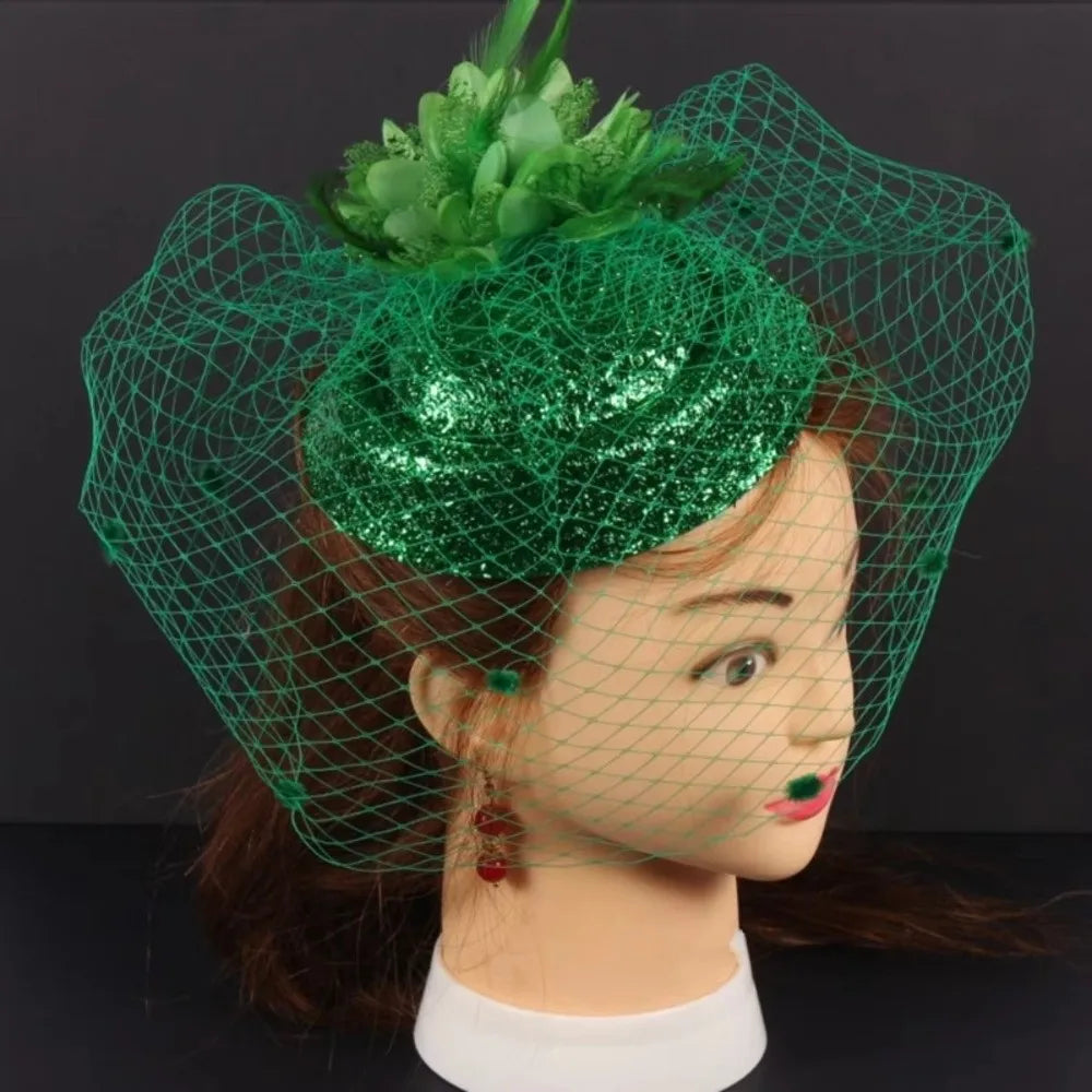 Felt Fascinator Hat – French Mesh Hair Clip Mini Top Hat