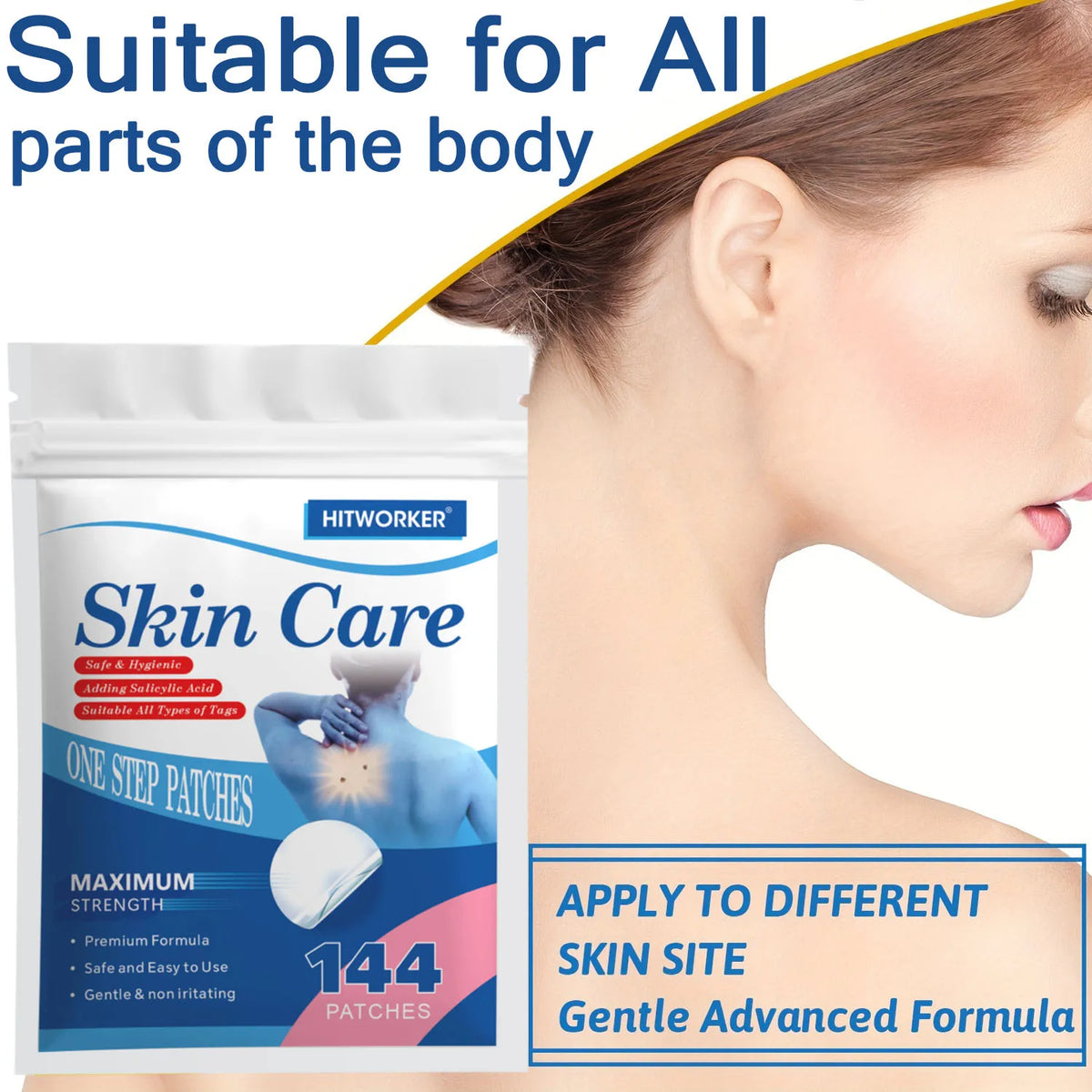 144-Pc Hydrocolloid Acne Patches | Alcohol-Free Blemish Stickers