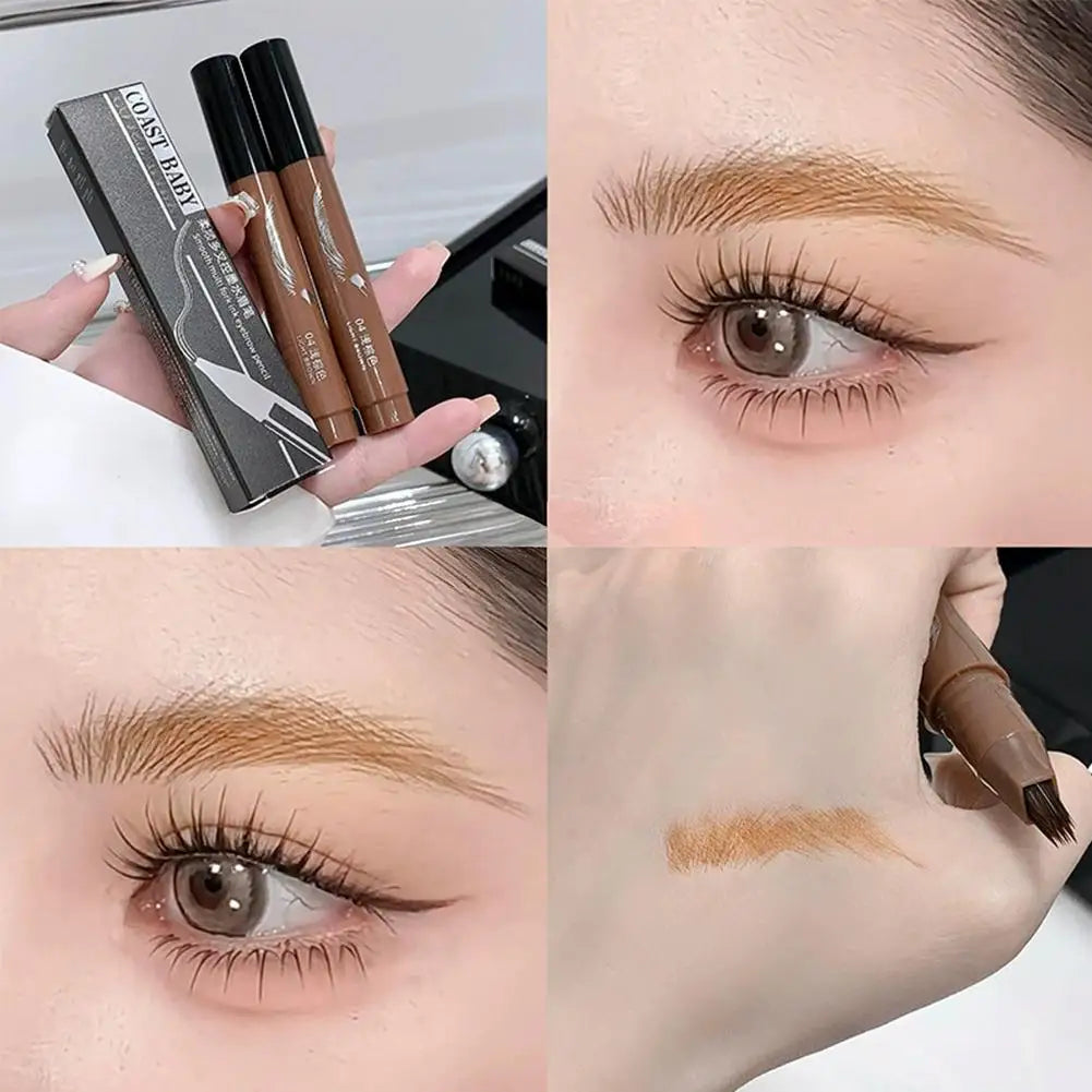 3D Microblading Eyebrow Pen – 4 Fork Tip Waterproof Brow Tattoo