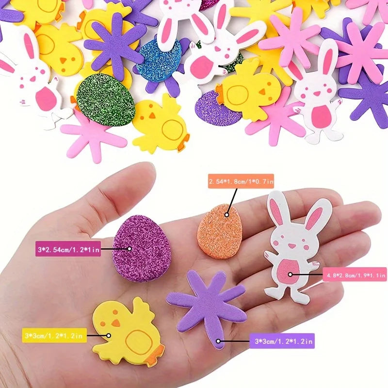 334-Pc Easter Foam Stickers Kit – Bunny, Egg & Glitter Crafts