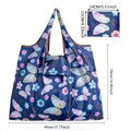 Portable Folding Shopping Bag Butterfly Flower Printing Grocery