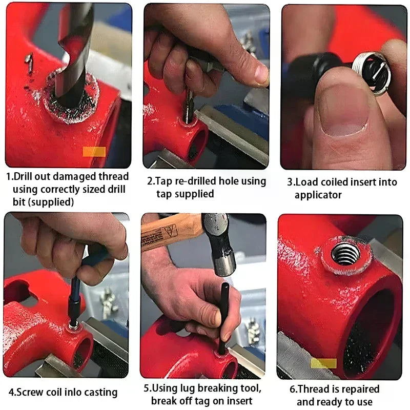 Metric Thread Repair Insert M5 M6 M8 Car Coil Tool 0 8Thread
