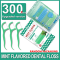 300-Pack Mint Dental Floss Picks – Ultra-Fine Adult Flosser