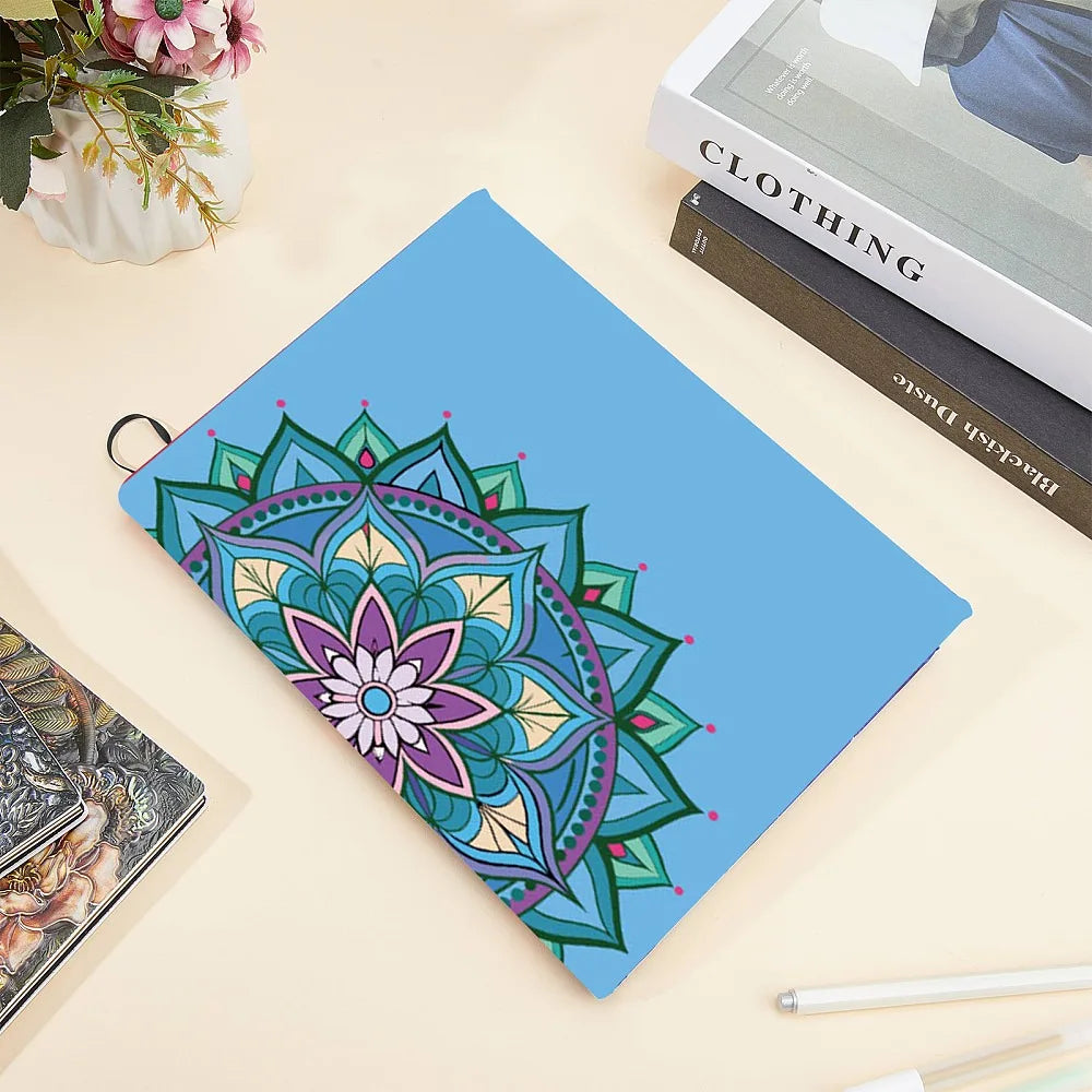 Floral Elastic Book Cover – Polyester Notebook Wrap 400x250mm