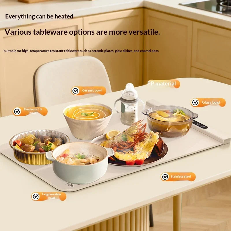HOMEFISH Portable Food Warming Plate & Table Mat | 220V