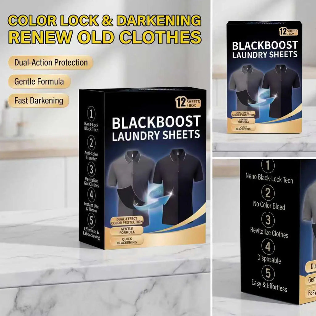 Black Fabric Dye Laundry Sheets – 12 Pcs Darkening Textile Dye