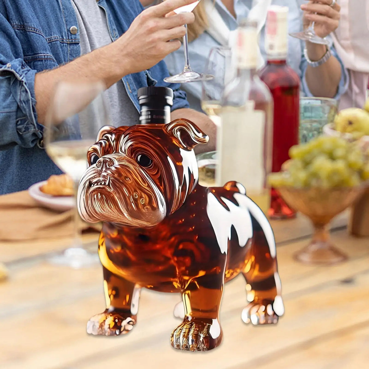 Funny Dog Whiskey Bottle Unique Decanter Glass Collectible Novelty