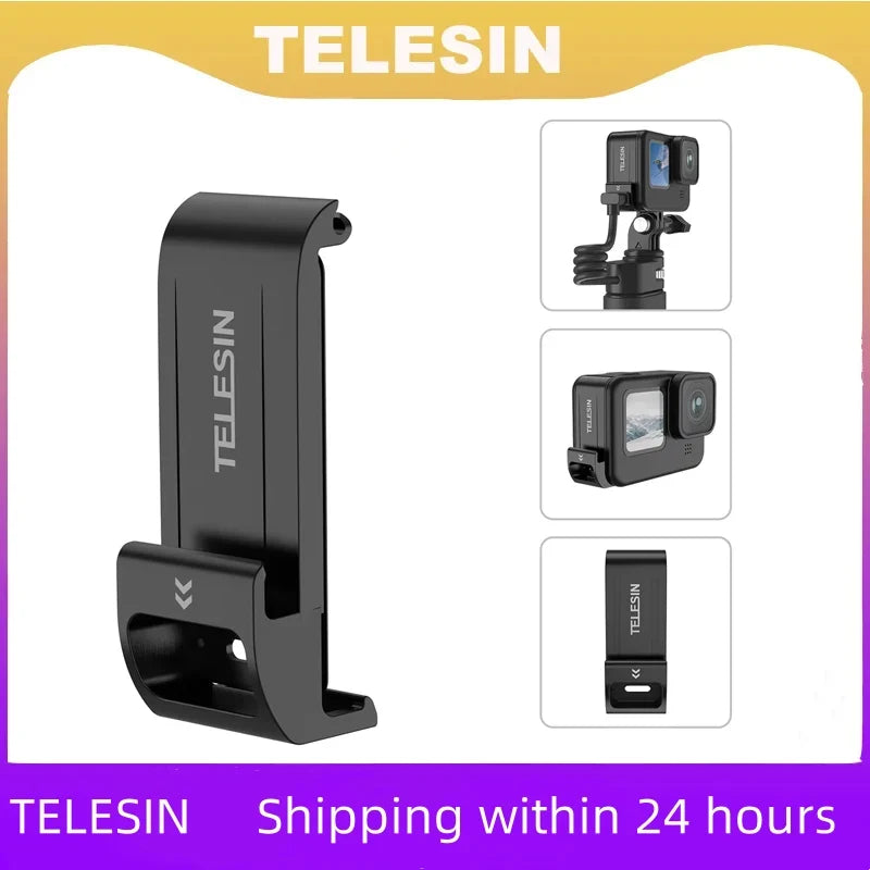 TELESIN Gopro Hero 12 11 10 9 Waterproof Side Cover Easy Removable