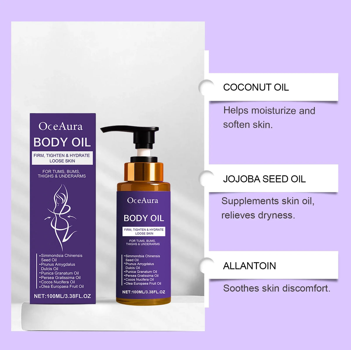 OceAura Body Care Oil – Gentle Daily Moisturizing Formula 100ml