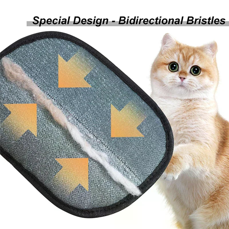 Pet Hair Removal Glove for Cats & Dogs | Silicone Grooming Mitt