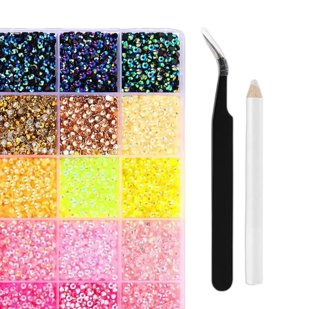 32,000 Jelly Rhinestones 40 Colors 3mm – Craft & Nail Gem Kit